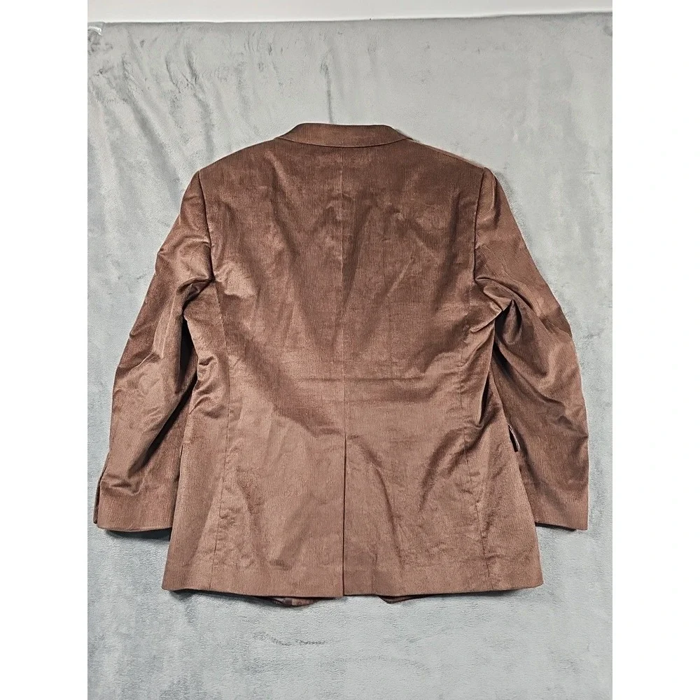 Jos A Bank Corduroy‎ Blazer Chocolate Brown Sport Coat Mens 46R 2-Button Vtg